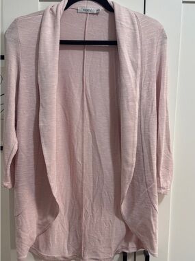 Ricki's Pale Pink Open Front Draped Cardigan